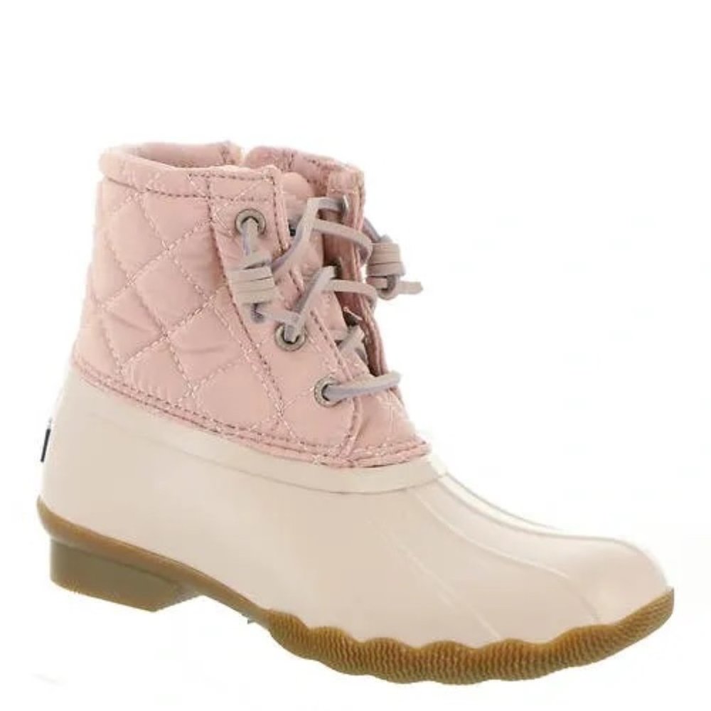 SPERRY Pink Saltwater Duck Boots Girl's 6Y UK 5 EU 38
